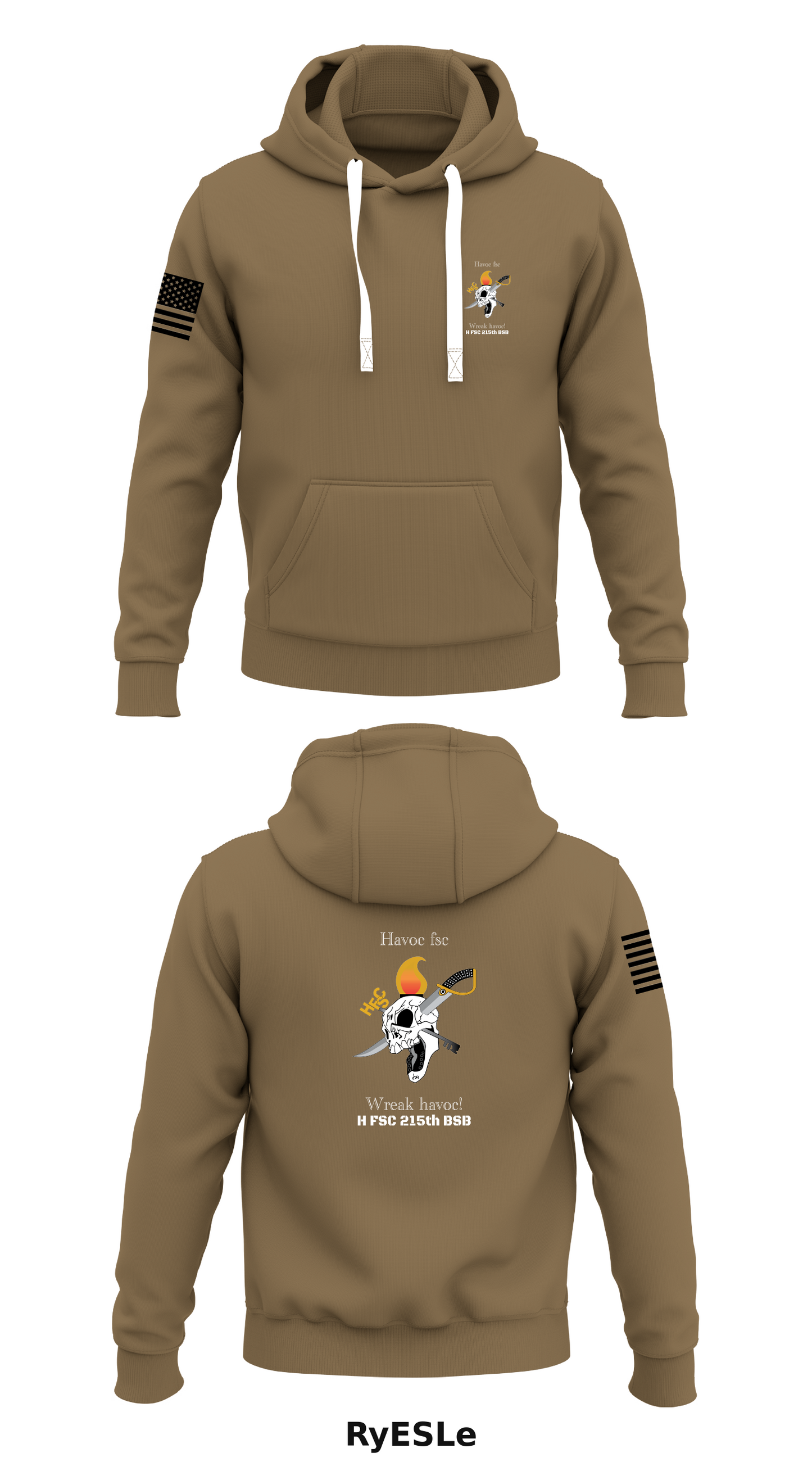 H FSC, 215th BSB Store 1  Core Men's Hooded Performance Sweatshirt - RyESLe
