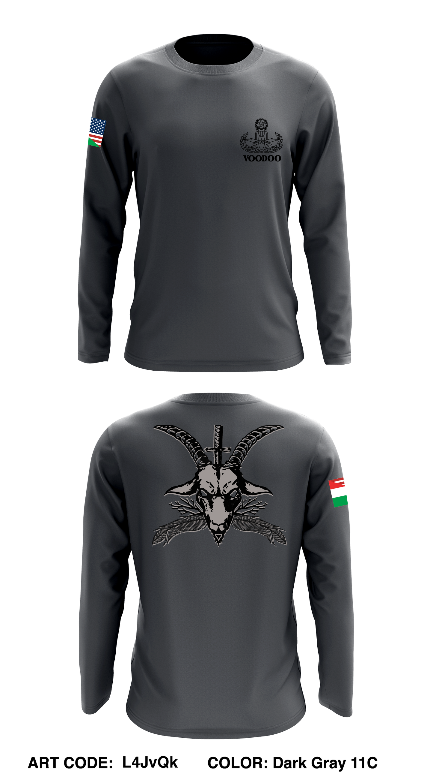 Voodoo Store 1 Core Men's LS Performance Tee - L4JvQk