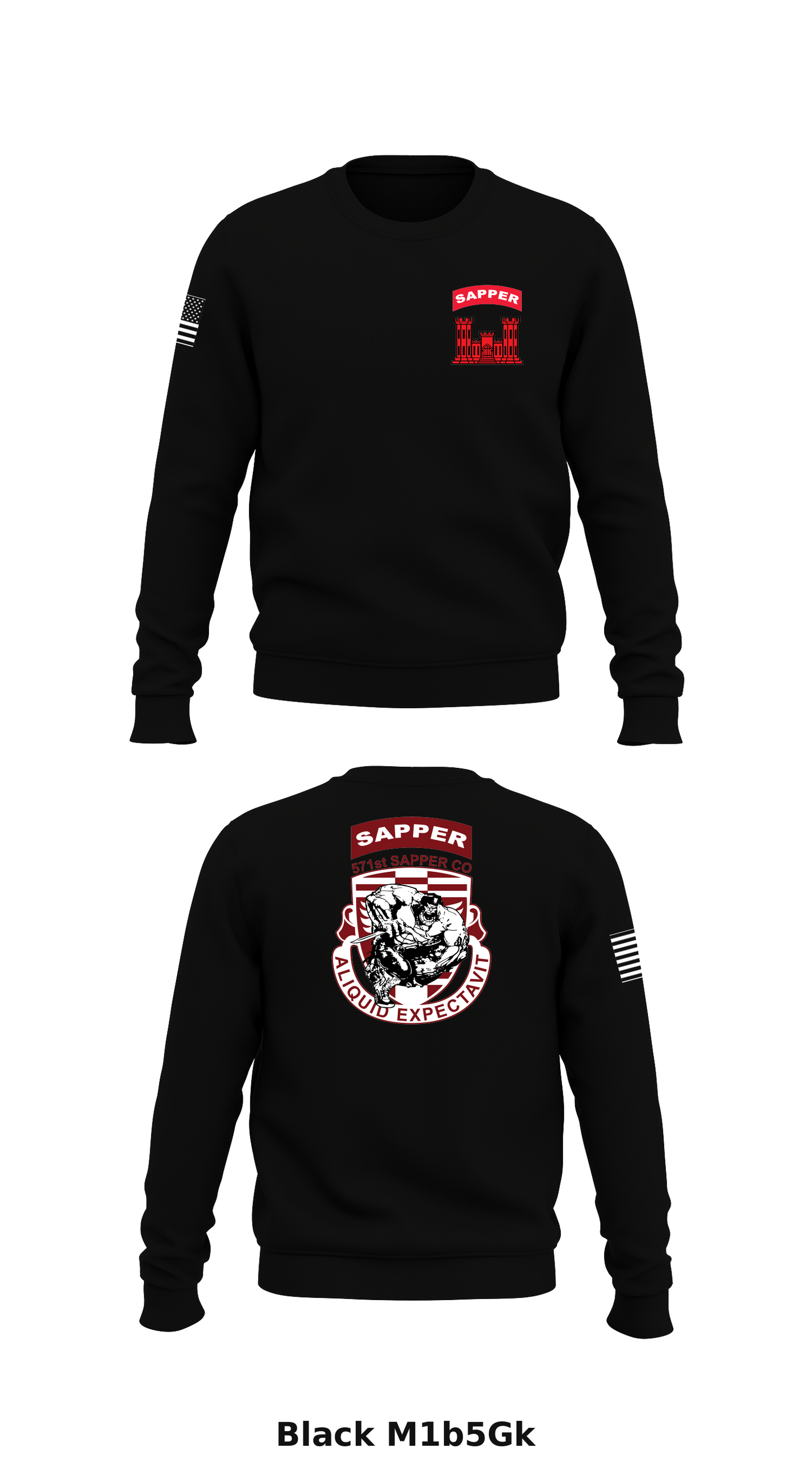 571st sapper co Store 1 Core Men's Crewneck Performance Sweatshirt - M1b5Gk