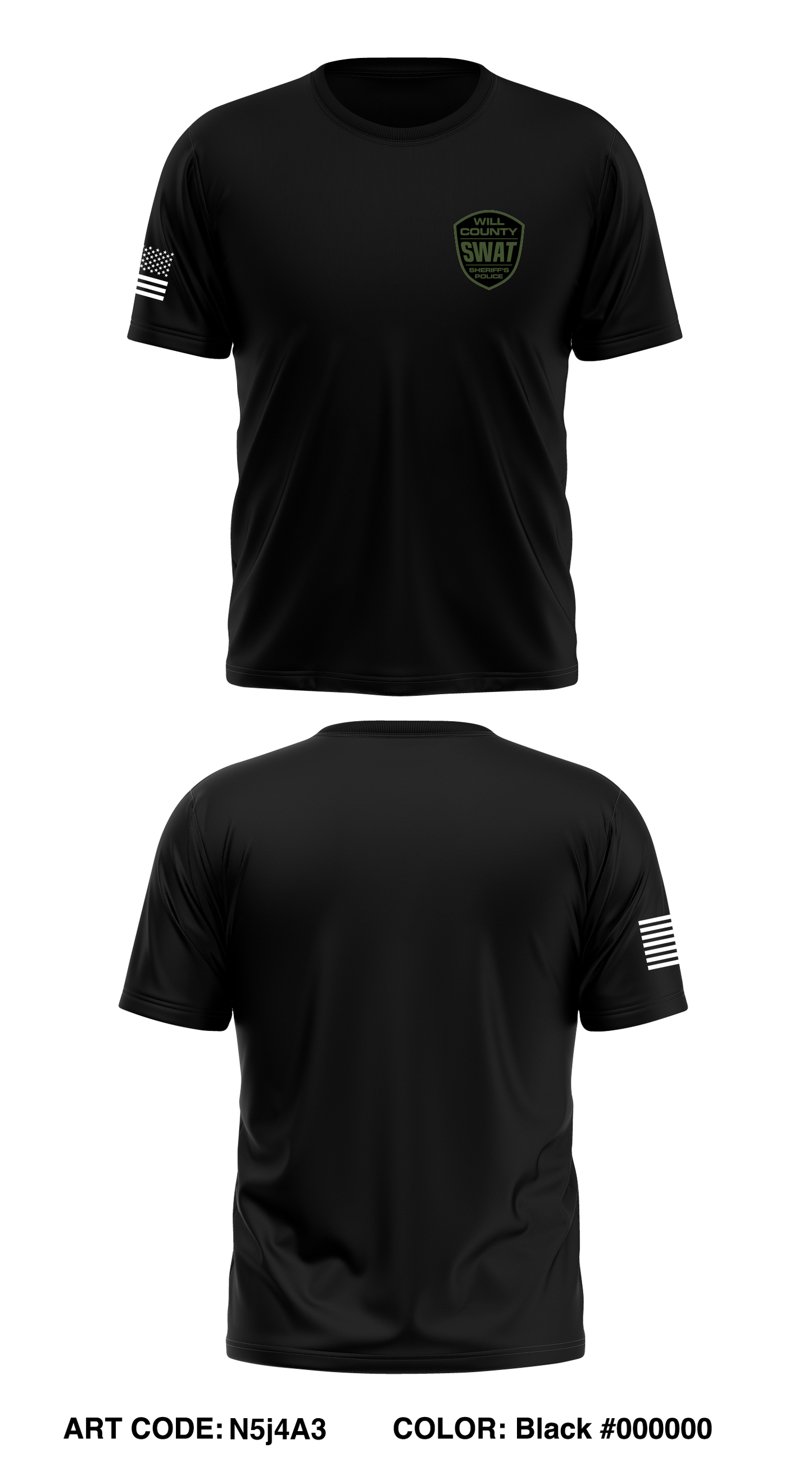 Will County SWAT Store 1 Core Men's SS Performance Tee - N5j4A3