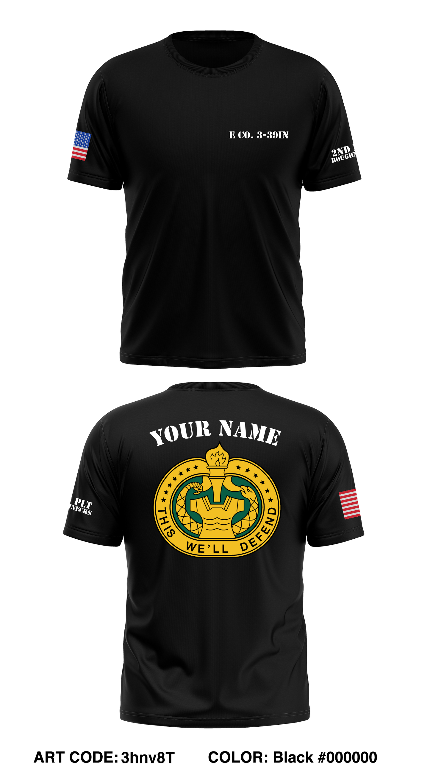 E Co, 3-39th Store 1 Core Men's SS Performance Tee - 3hnv8T