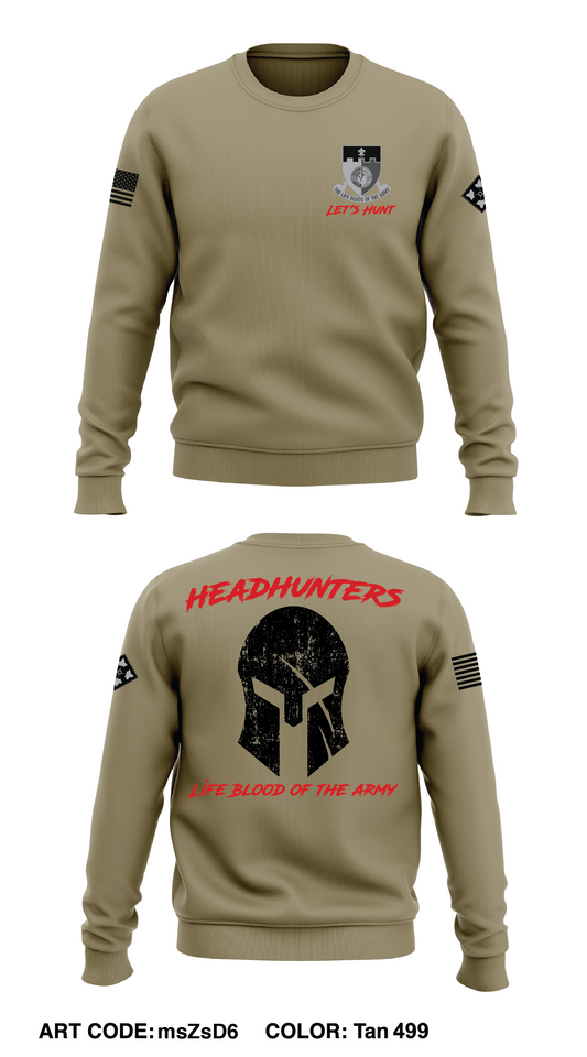 HHC, 64BSB, 3ABCT Store 1 Core Men's Crewneck Performance Sweatshirt - msZsD6t