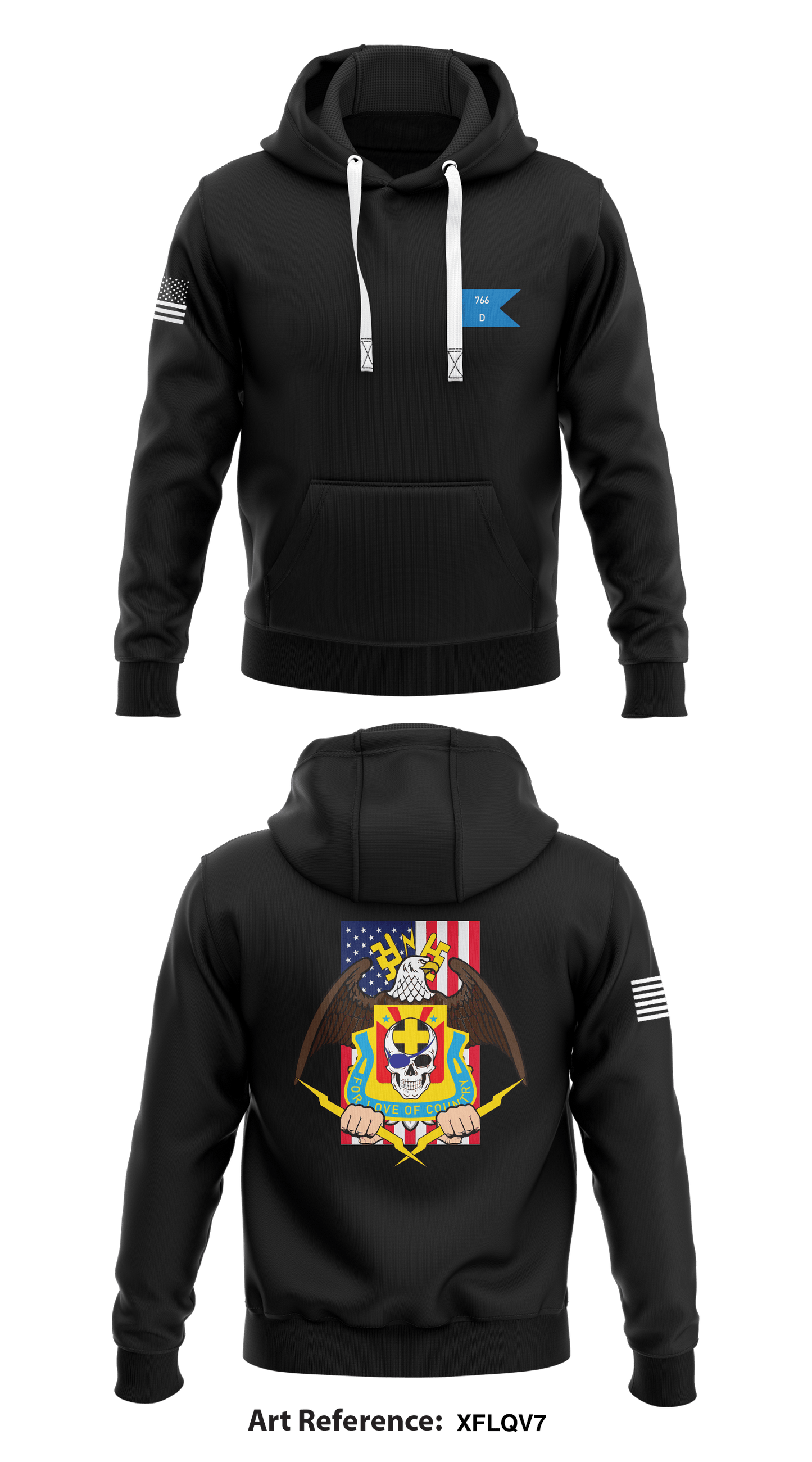 Delt Co., 766th BEB Store 1  Core Men's Hooded Performance Sweatshirt - xFLQv7