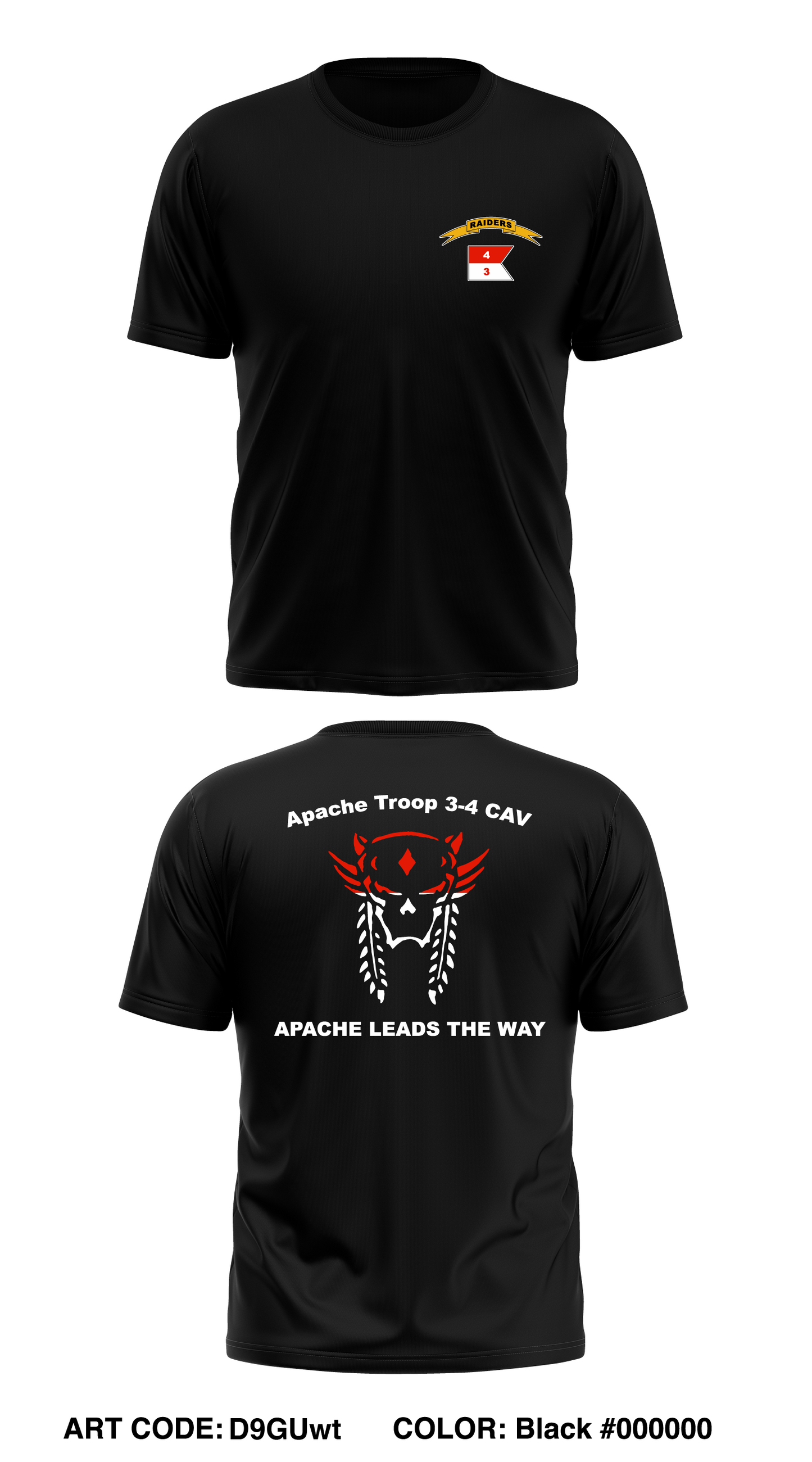 Apache Troop 3-4 CAV Store 1 Core Men's SS Performance Tee - D9GUwt