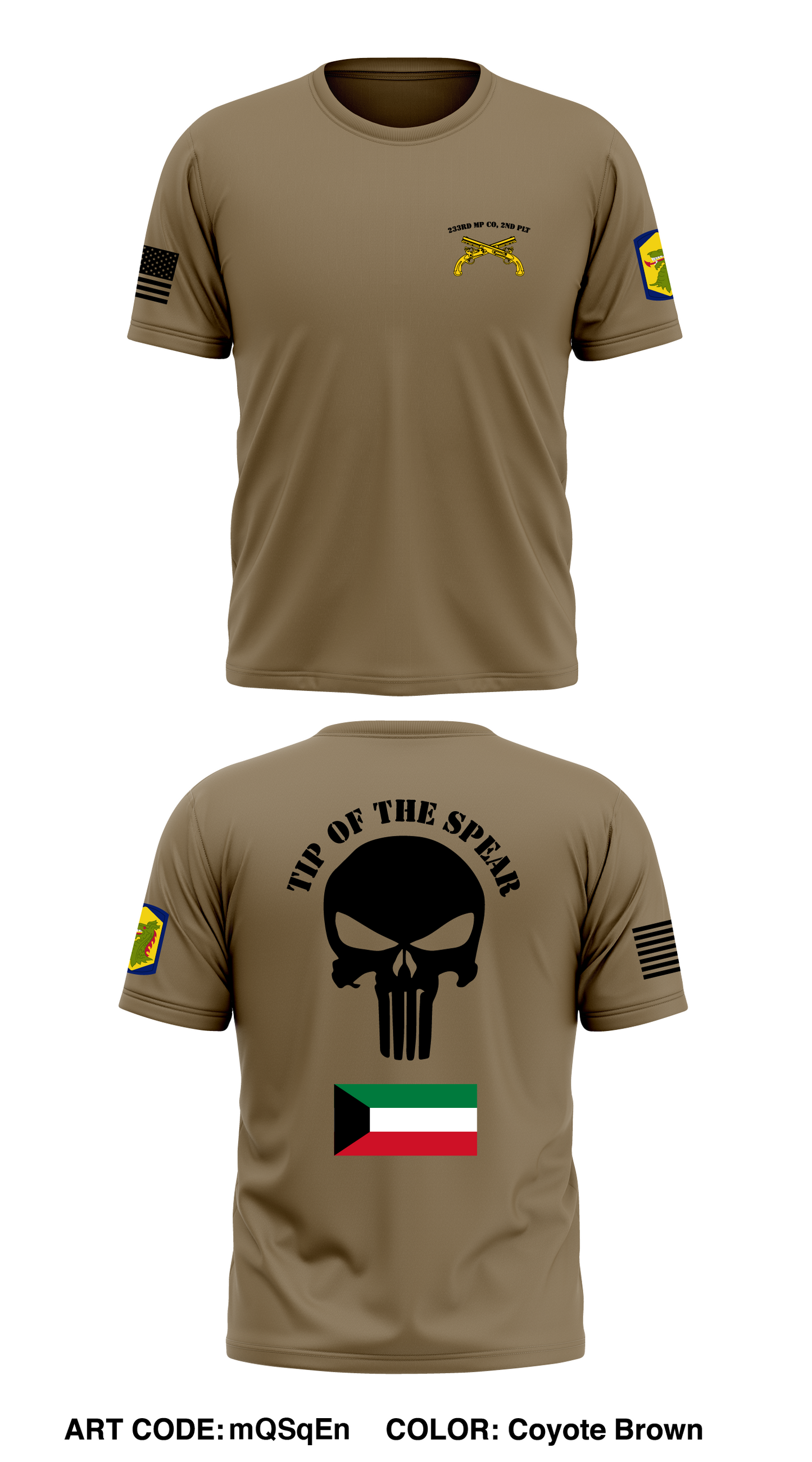 233rd MP Co, 2nd PLT "Punishers" Store 1 Core Men's SS Performance Tee - mQSqEn