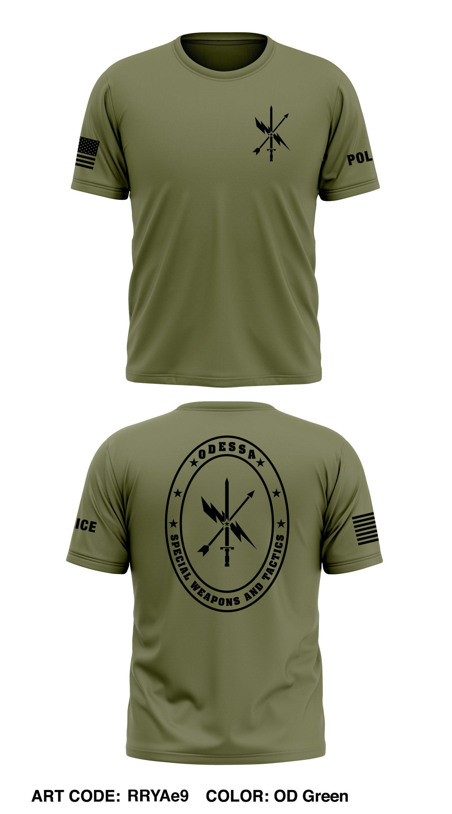 ODESSA POLICE SWAT Store 1 Core Men's SS Performance Tee - RRYAe9