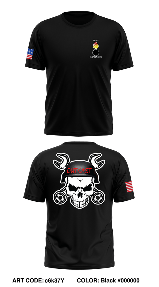 181st Co, 2D BN, 48th Chem Store 1 Core Men's SS Performance Tee - c6k37Y
