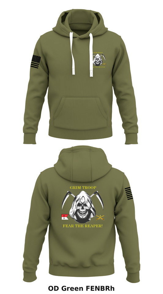 Grim Troop, 2/3d Cavalry Regiment Store 1  Core Men's Hooded Performance Sweatshirt - FENBRh