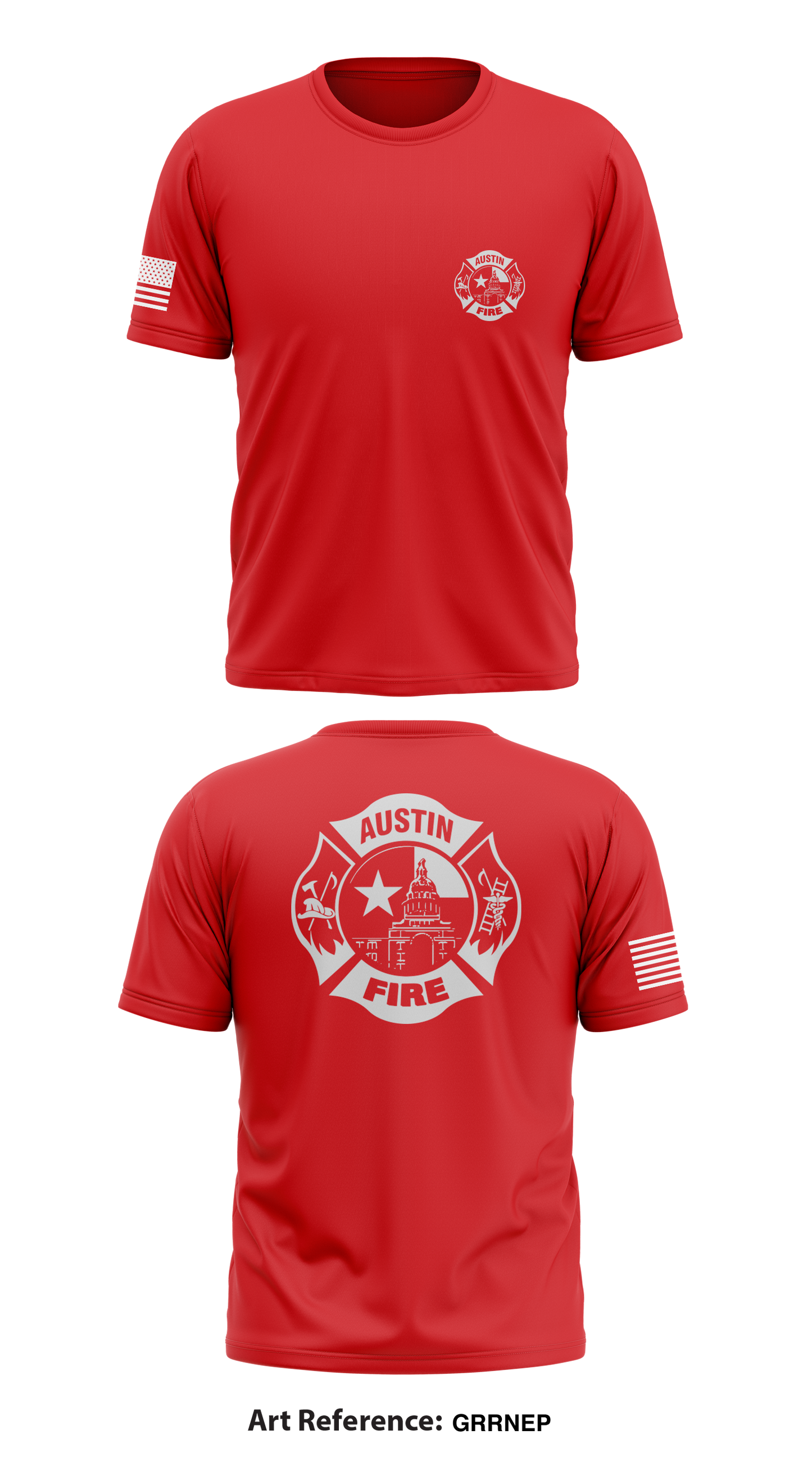 Austin Fire Department Store 1 Core Men's SS Performance Tee - grrNeP