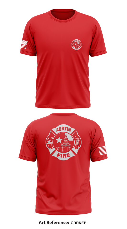 Austin Fire Department Store 1 Core Men's SS Performance Tee - grrNeP