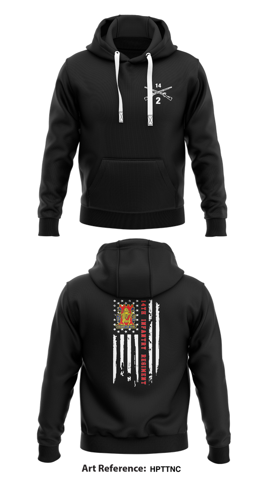 2-14 Infantry Battalion Store 1  Core Men's Hooded Performance Sweatshirt - HpTtNC