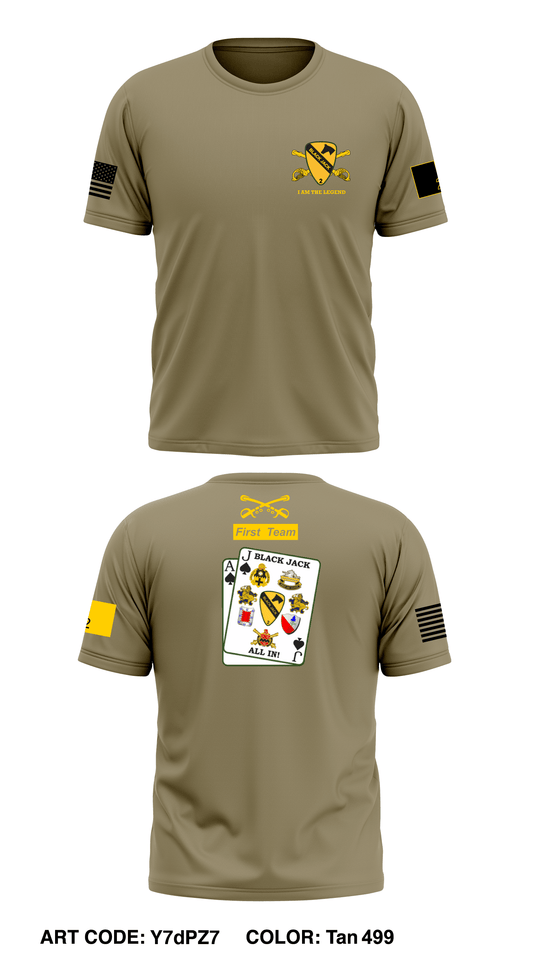 Black Jack Armored Brigade Combat Team 2/1CD Store 1 Core Men's SS Performance Tee - Y7dPZ7