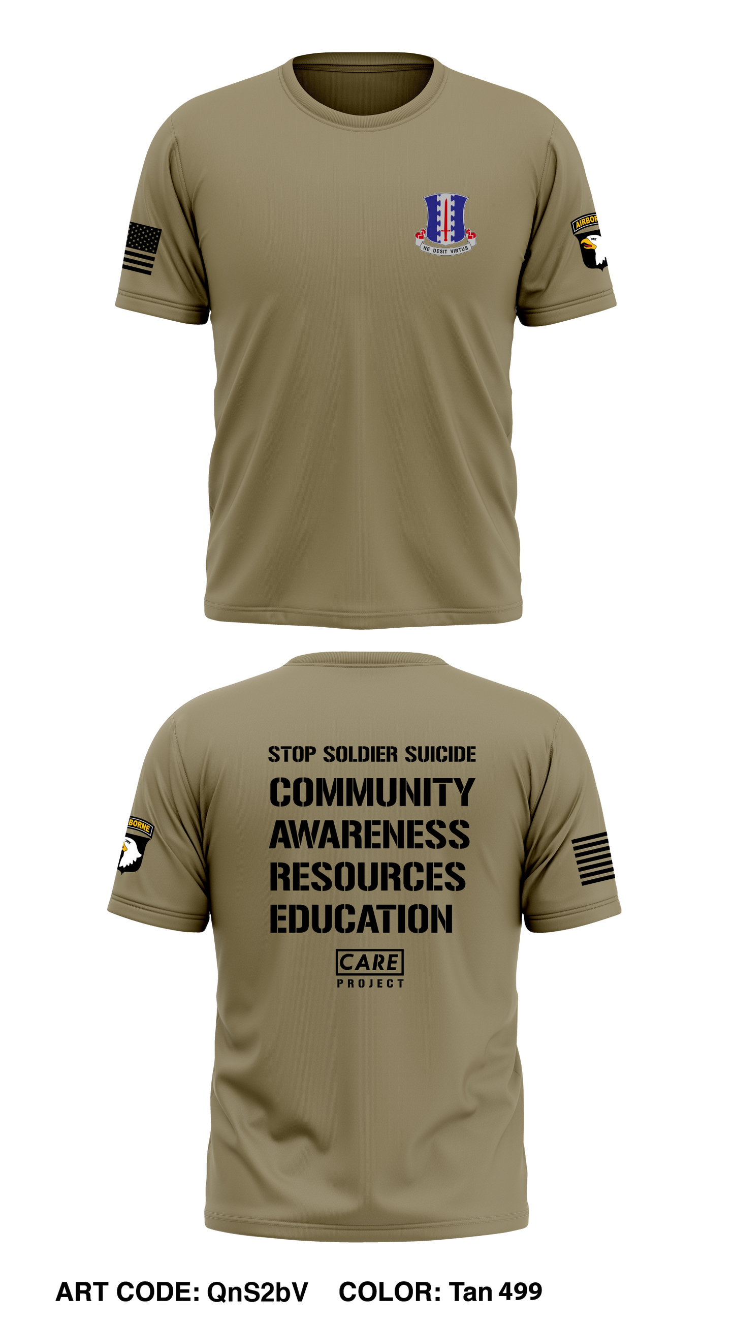 ACO, 3-187IN BN, 3BCT, 101ST Store 1 Core Men's SS Performance Tee - QnS2bV