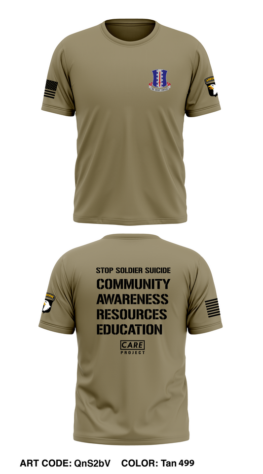 ACO, 3-187IN BN, 3BCT, 101ST Store 1 Core Men's SS Performance Tee - QnS2bV