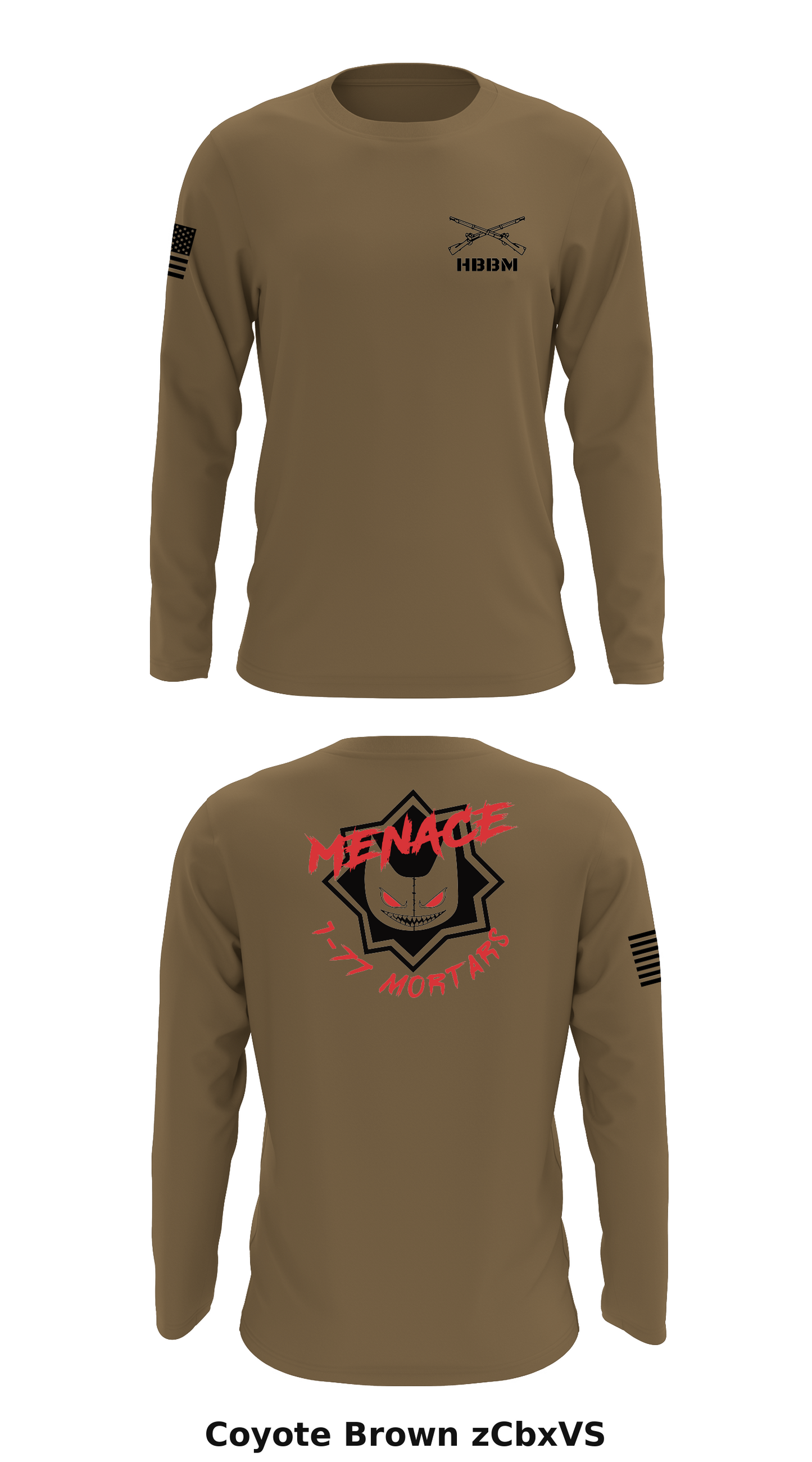 Menace mortar platoon 1-77 AR Store 1 Core Men's LS Performance Tee - zCbxVS