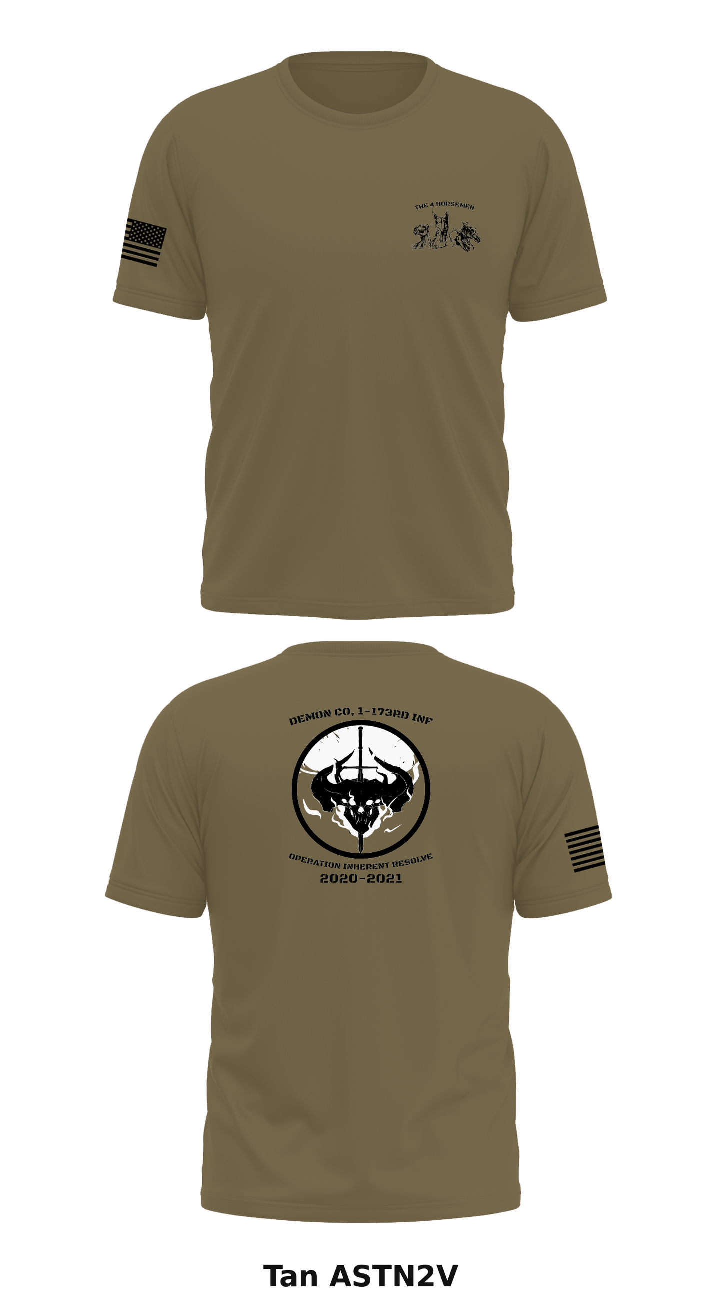 D CO 1-173 INF Store 1 Core Men's SS Performance Tee - ASTN2V
