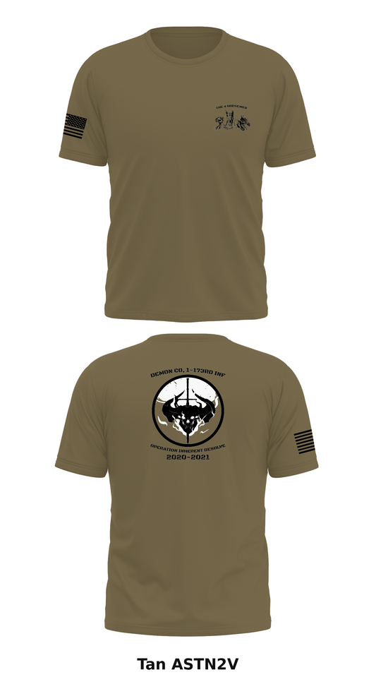D CO 1-173 INF Store 1 Core Men's SS Performance Tee - ASTN2V