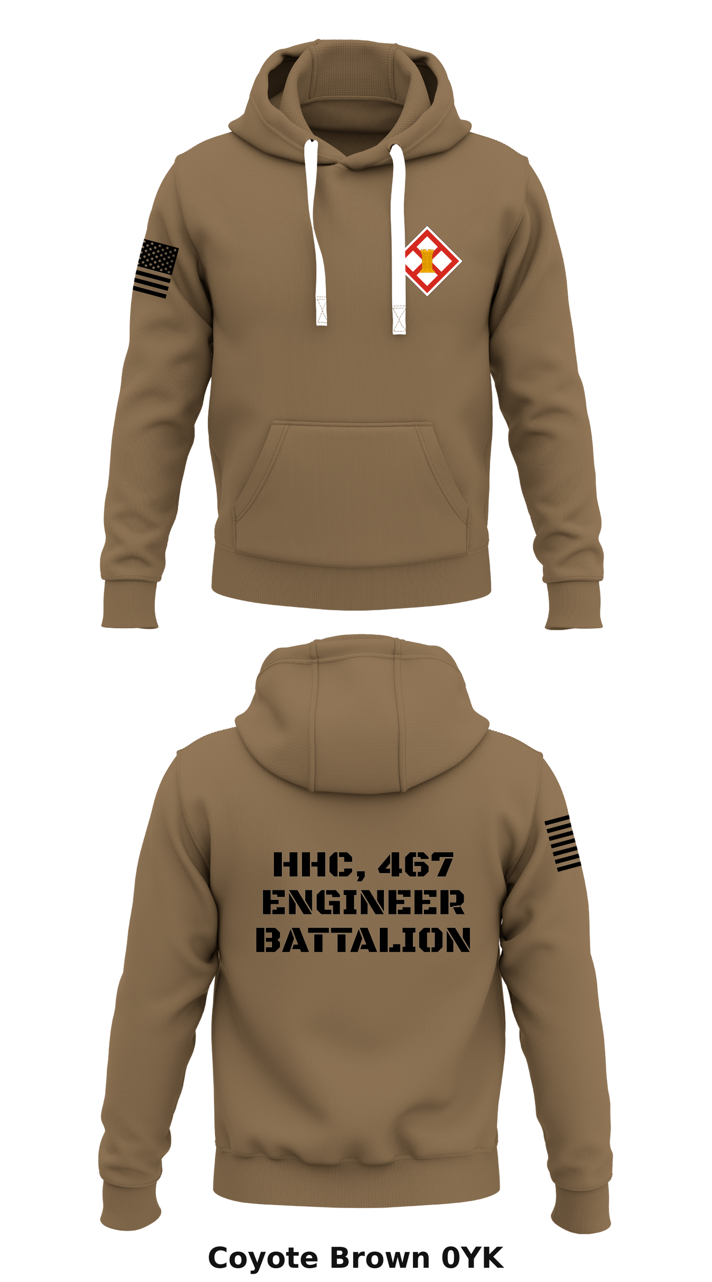 HHC, 467 Engineer Battalion Store 1  Core Men's Hooded Performance Sweatshirt - 0YK