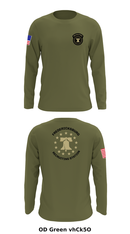 Fredericksburg Recruiting station Store 1 Core Men's LS Performance Tee - vhCk5O