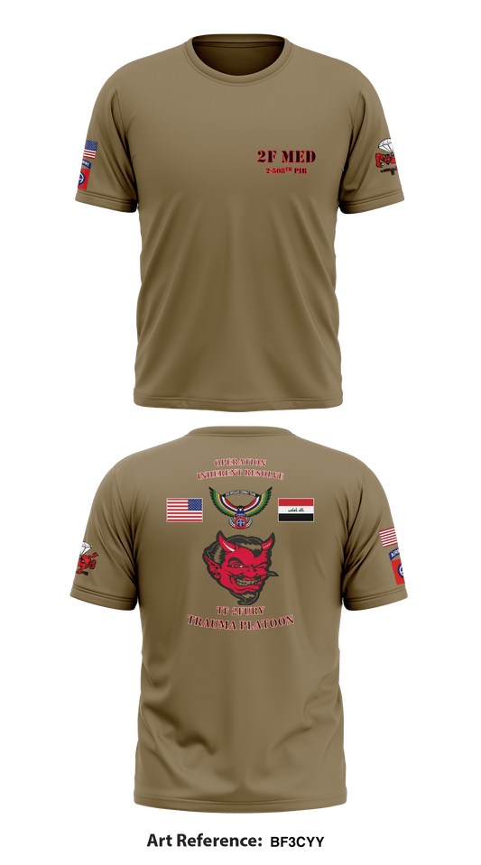 TRAUMA PLATOON, 2-508th PIR Store 1 Core Men's SS Performance Tee - Bf3cYY