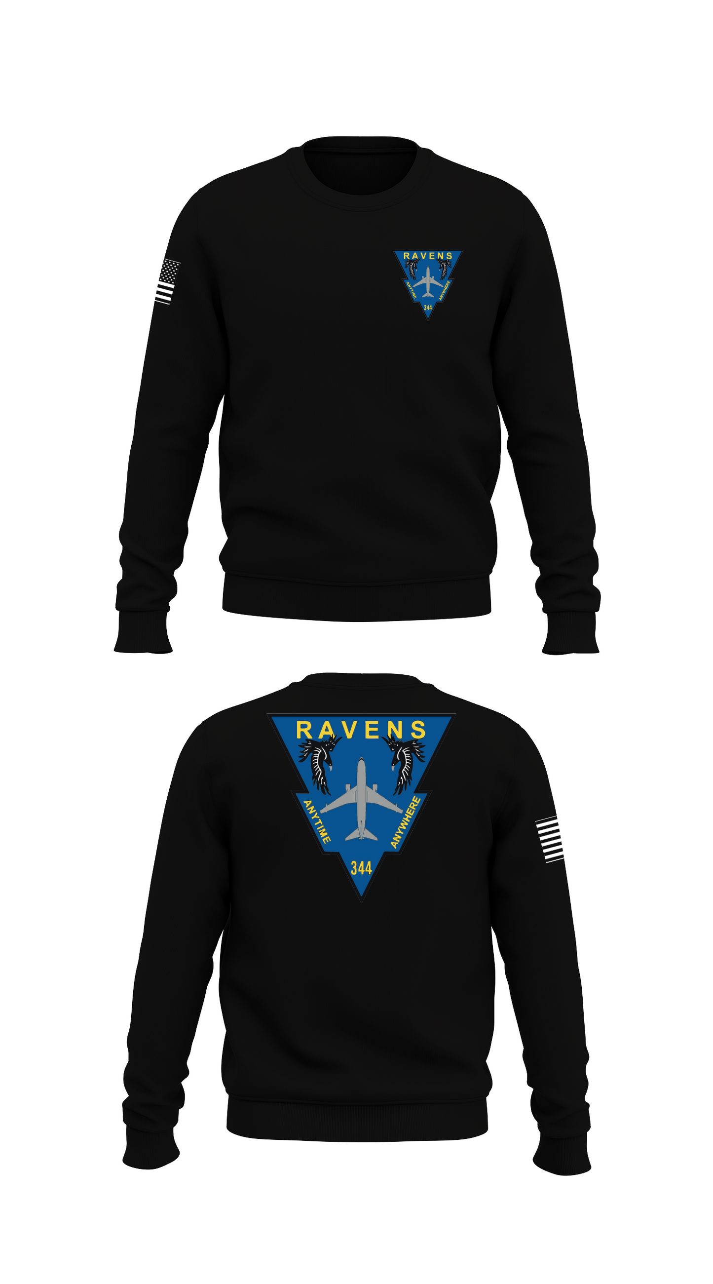 344th ARS -Ravens- Store 1 Core Men's Crewneck Performance Sweatshirt - 44137477312