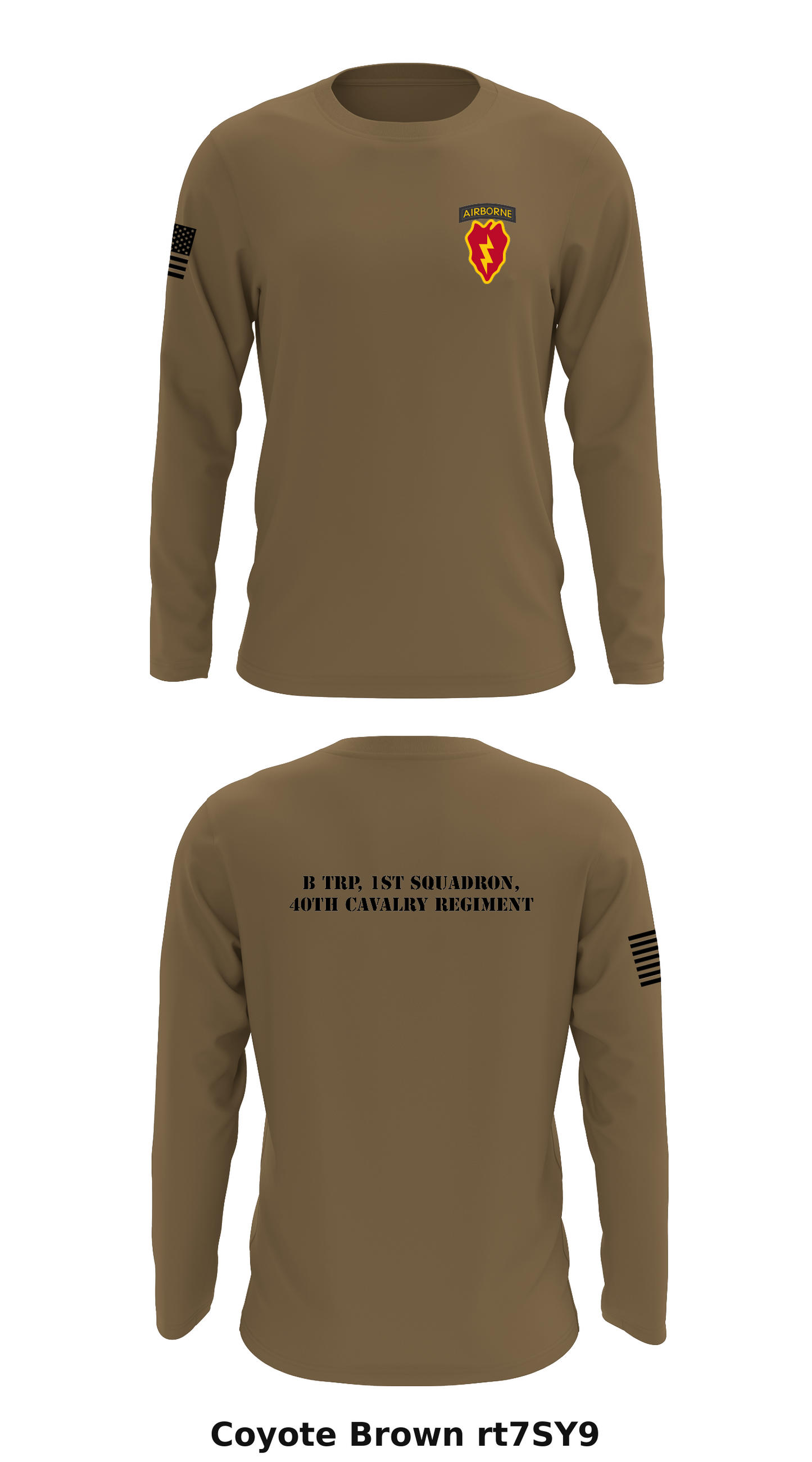 B Trp, 1st Squadron, 40th Cavalry Regiment Store 1 Core Men's LS Performance Tee - rt7SY9