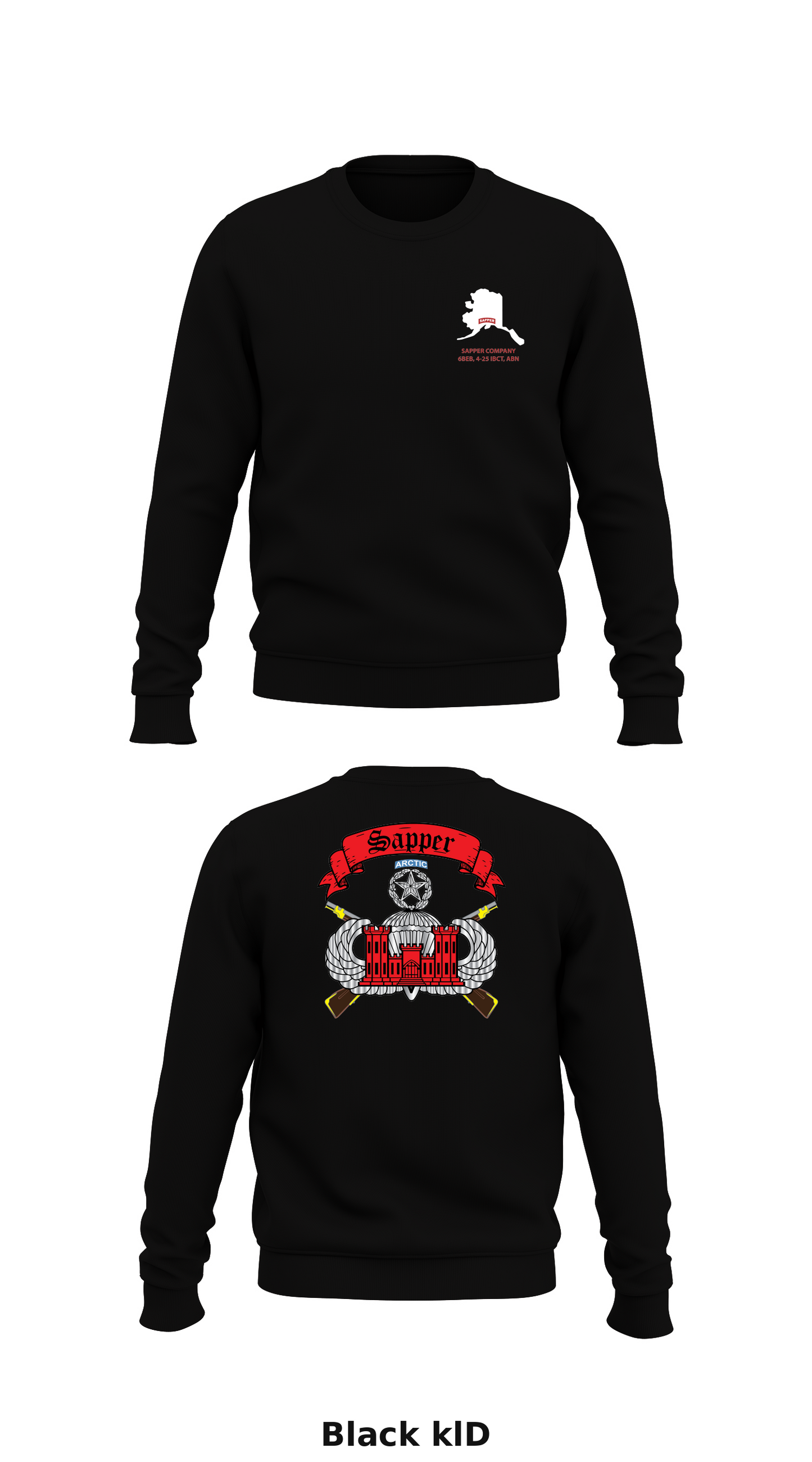 Sapper Company, 6th BEB, 4-25 IBCT (ABN) Store 2 Core Men's Crewneck Performance Sweatshirt - klD
