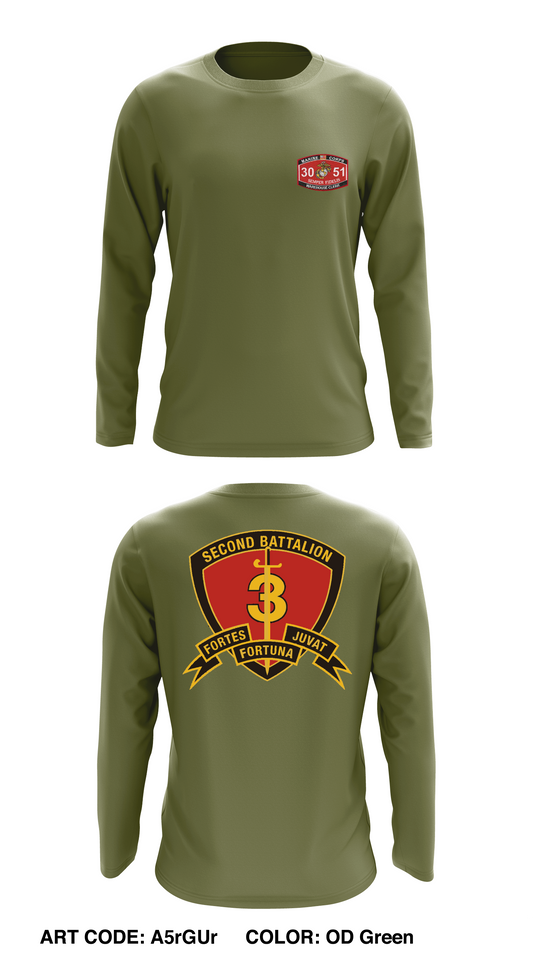 2nd battalion 3rd marines Store 1 Core Men's LS Performance Tee - A5rGUr