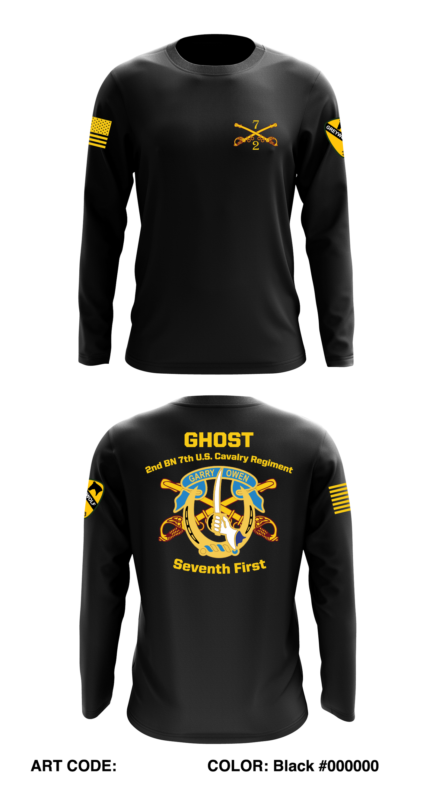2-7 CAV, GHOST BN Store 1 Core Men's LS Performance Tee - 5hCETM