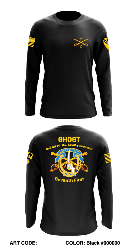 2-7 CAV, GHOST BN Store 1 Core Men's LS Performance Tee - 5hCETM
