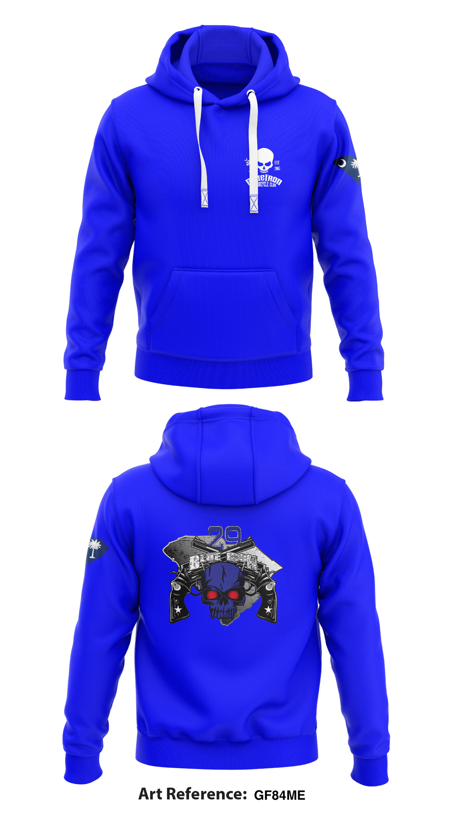 Blue Iron LE/MC South Carolina Original Store 1  Core Men's Hooded Performance Sweatshirt - Gf84Me