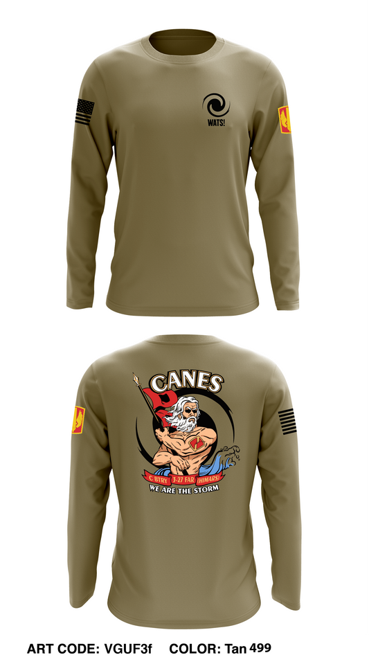 C BTRY / 3-27 FAR (HIMARS) Store 1 Core Men's LS Performance Tee - VGUF3f