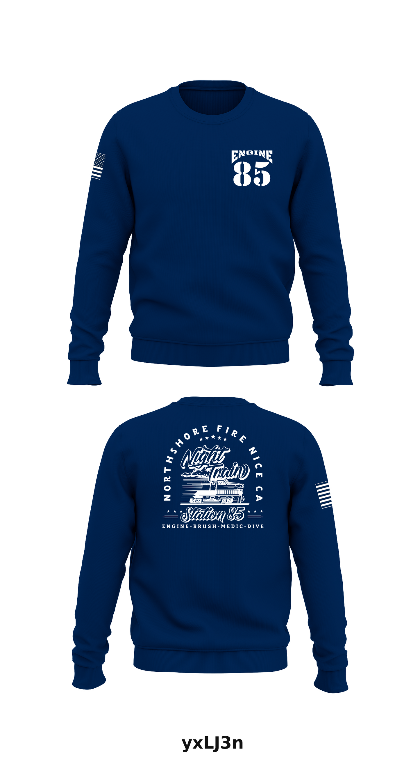 Engine 85 Store 1 Core Men's Crewneck Performance Sweatshirt - yxLJ3n