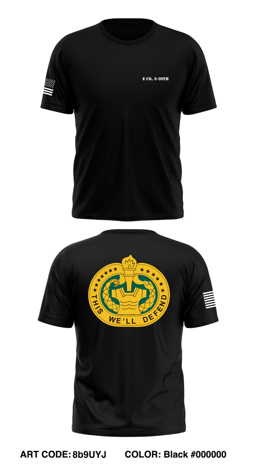 E Co, 3-39th Store 1 Core Men's SS Performance Tee - 8b9UYJ