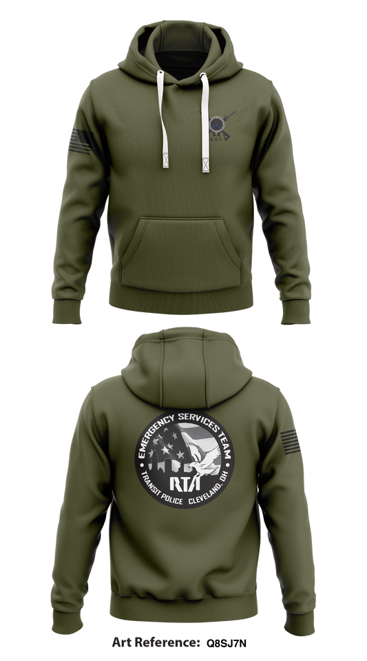 GCRTA Emergency Service Team (EST) Store 1  Core Men's Hooded Performance Sweatshirt - Q8SJ7N
