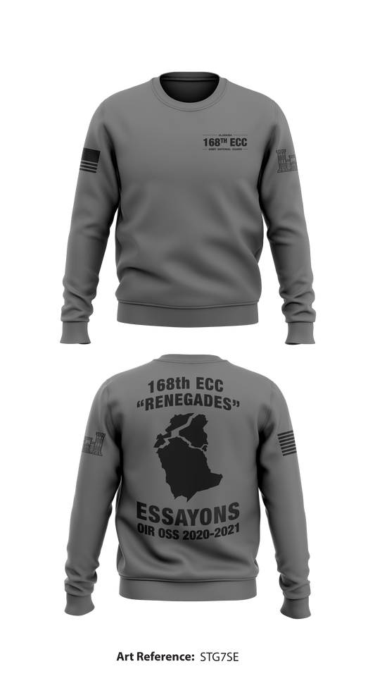 168TH EN CO Store 1 Core Men's Crewneck Performance Sweatshirt - STG7se