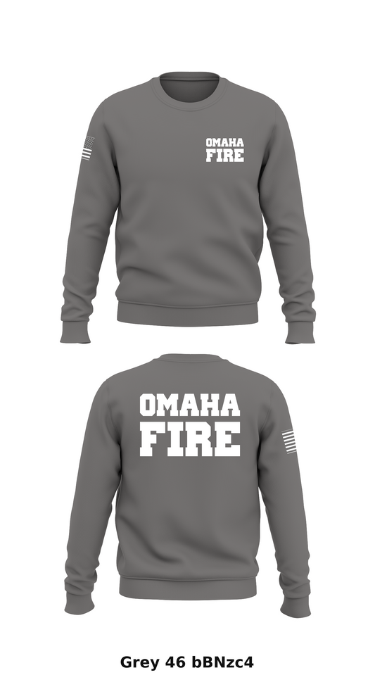 Omaha fire Store 1 Core Men's Crewneck Performance Sweatshirt - bBNzc4