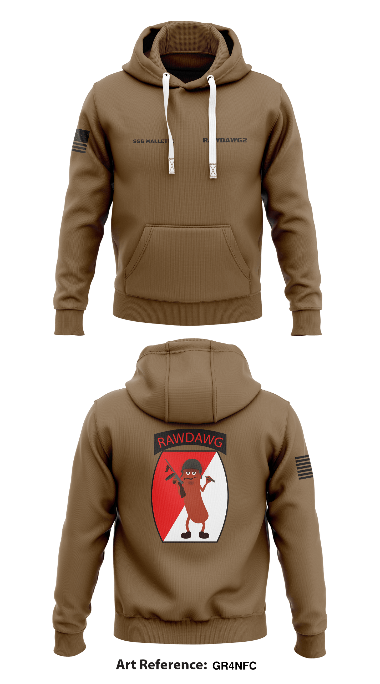 RAWDAWG PLATOON Store 1  Core Men's Hooded Performance Sweatshirt - Gr4nfC