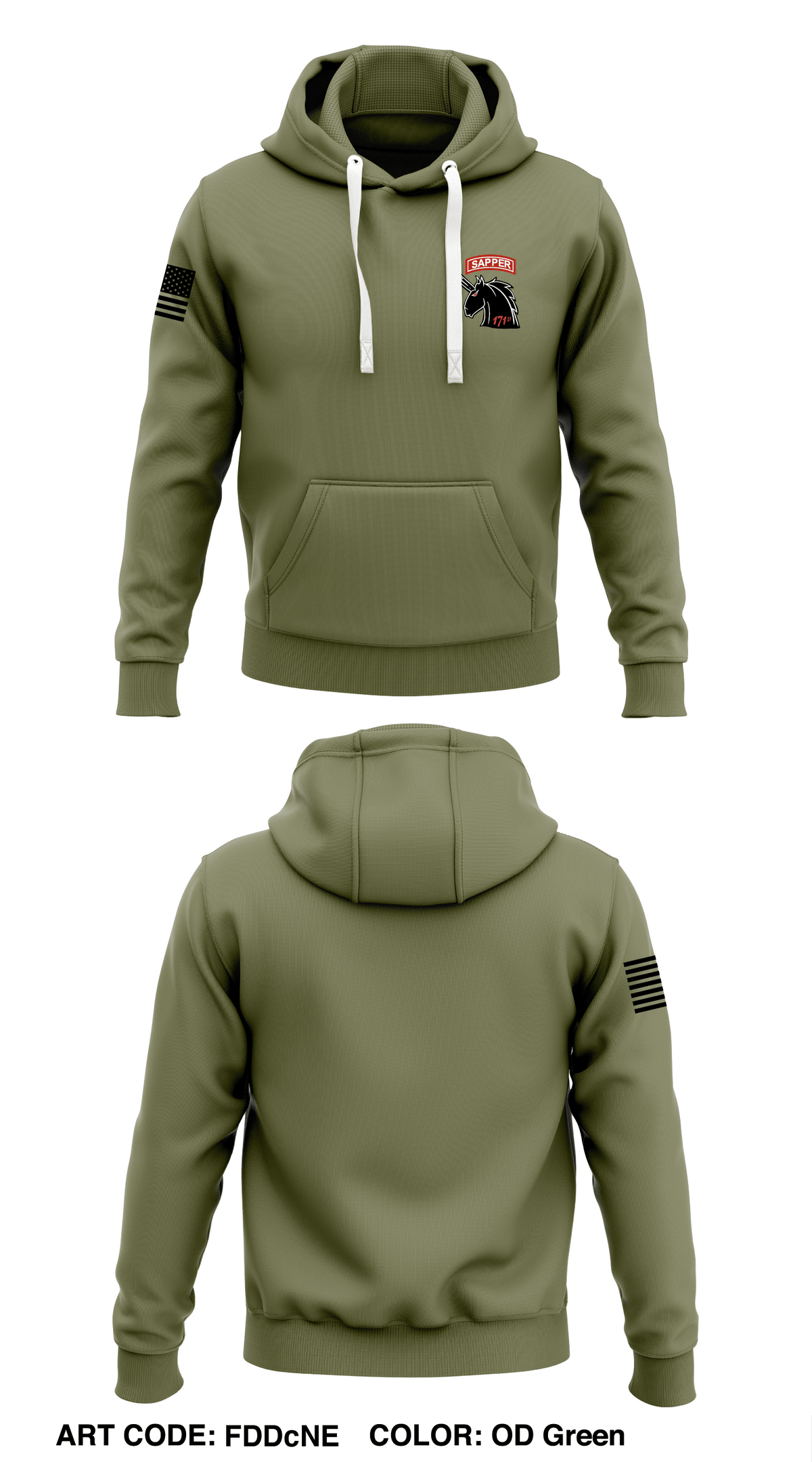 171st Sapper Company Store 1  Core Men's Hooded Performance Sweatshirt - FDDcNE