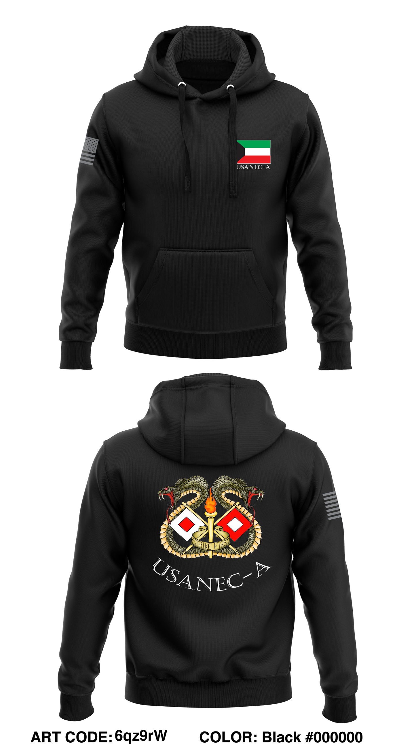 USANEC-A Store 1  Core Men's Hooded Performance Sweatshirt - 6qz9rW