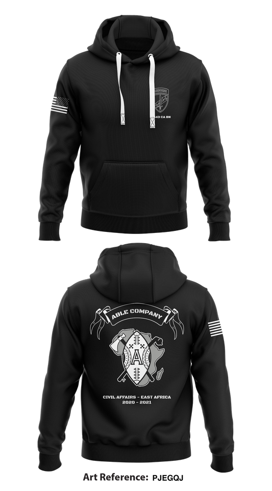 Able Company 443d Civil Affairs BN Store 1  Core Men's Hooded Performance Sweatshirt - pjegQJ