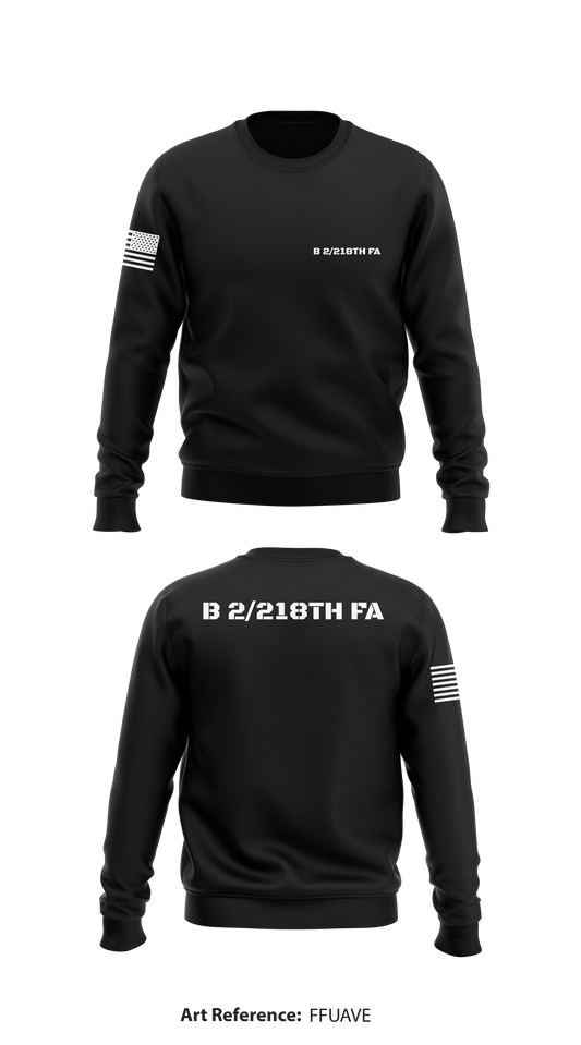 B 2/218th FA Store 1 Core Men's Crewneck Performance Sweatshirt - FFUAve