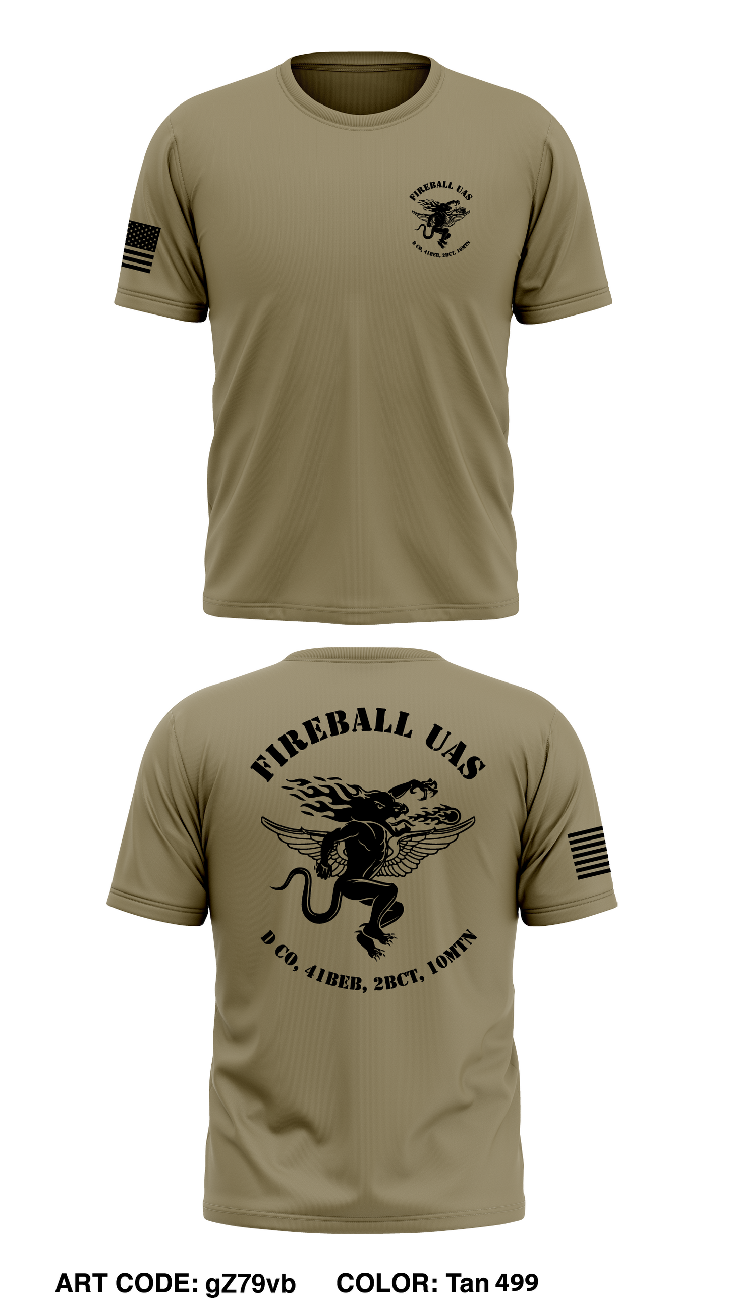 D Co, 41st BEB, 2 BCT, 10th MTN DIV Store 1 Core Men's SS Performance Tee - gZ79vb