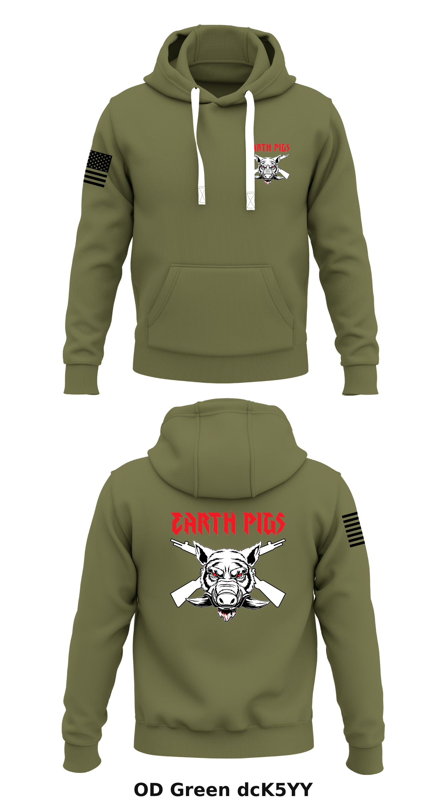A Co. 2nd Plt Earth Pigs Store 1  Core Men's Hooded Performance Sweatshirt - dcK5YY
