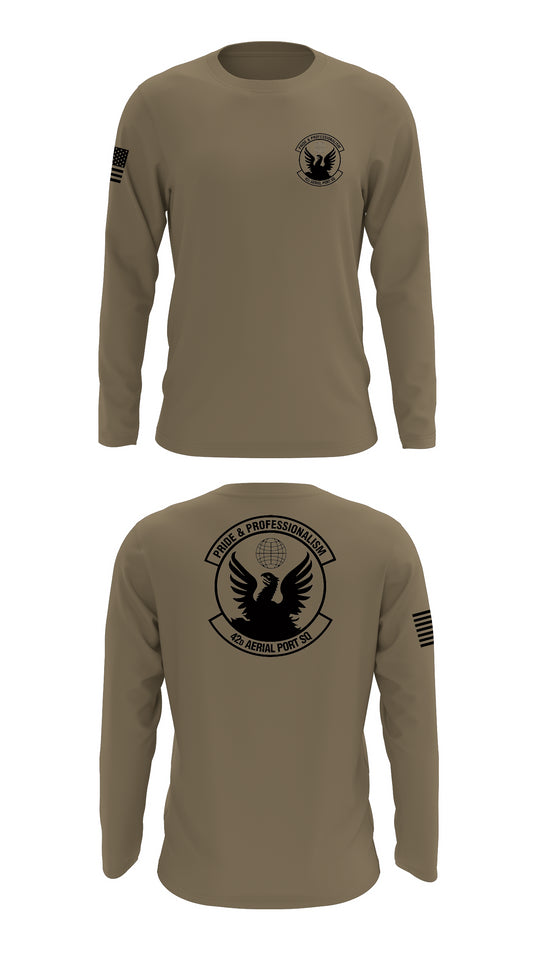 42d Aerial Port Squadron Core Men's LS Performance Tee - 70089792316