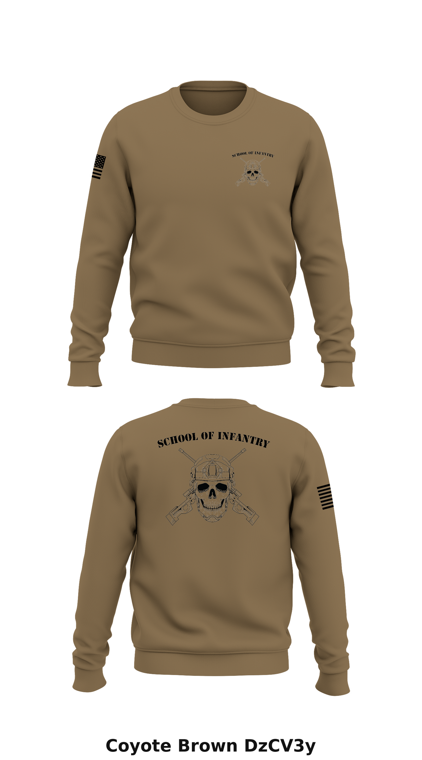 School of infantry  Store 1 Core Men's Crewneck Performance Sweatshirt - DzCV3y