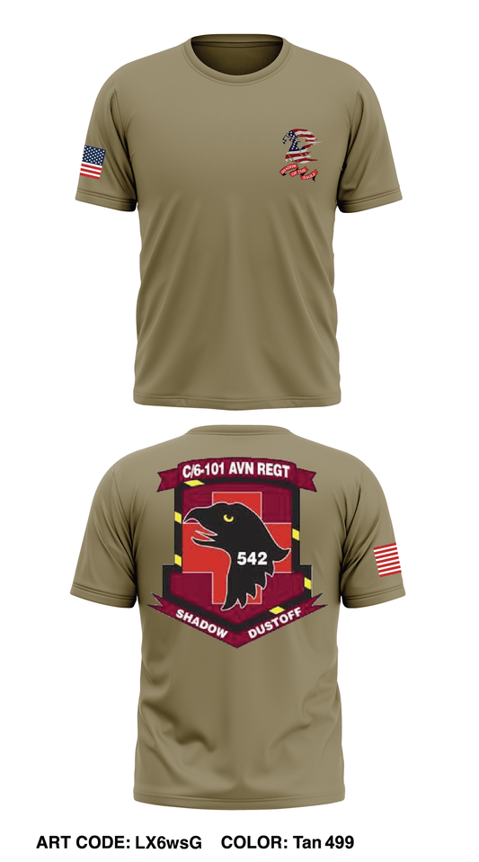 C Co, 6 BN, 101st CAB Store 1 Core Men's SS Performance Tee - LX6wsG