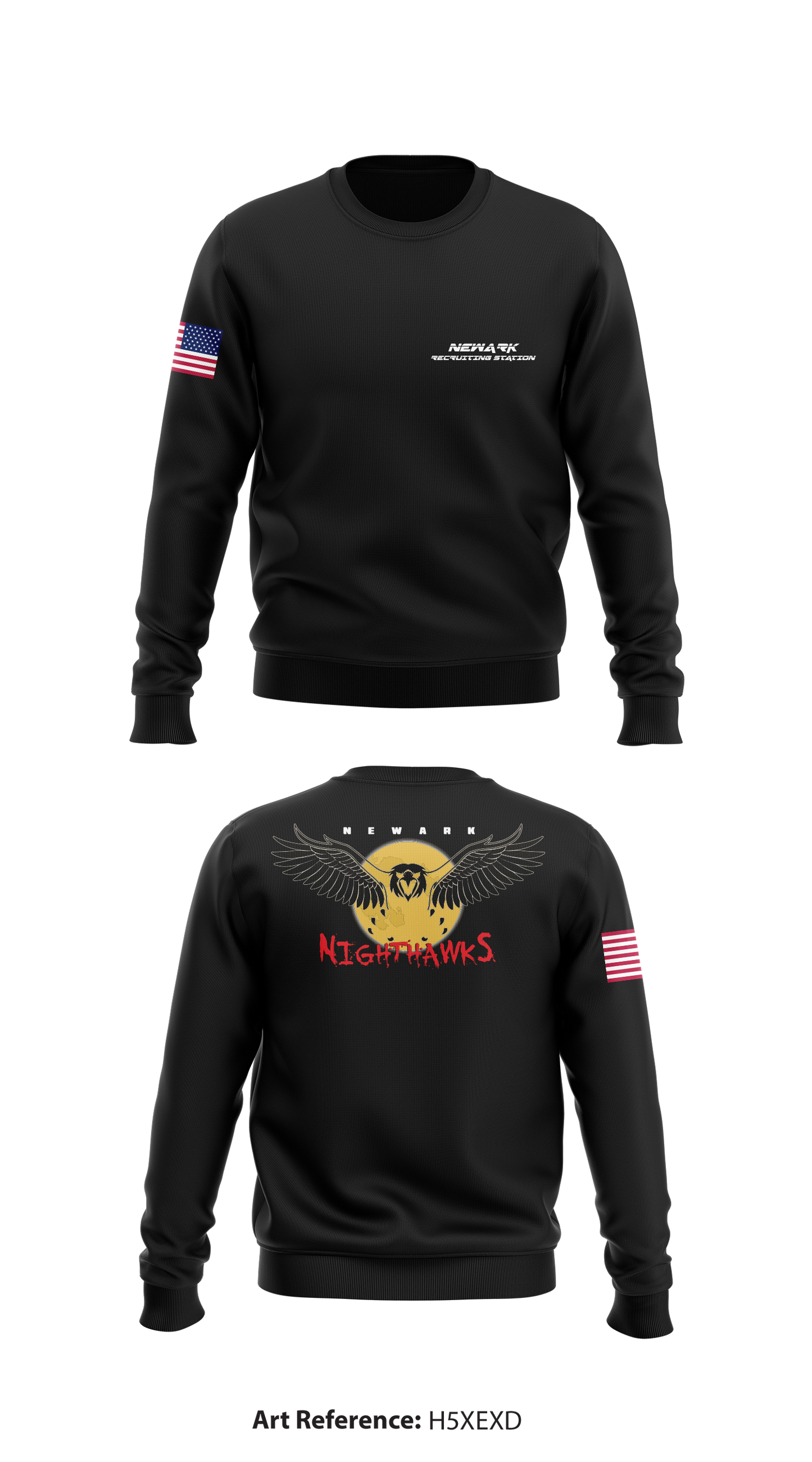 Newark Recruiting Station Store 1 Core Men's Crewneck Performance Sweatshirt - H5XexD