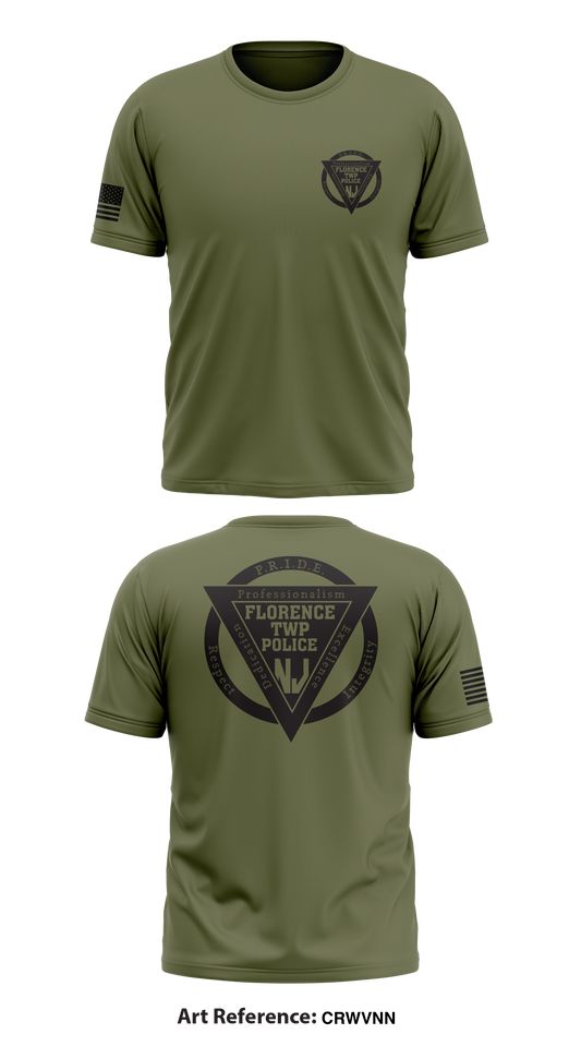 Florence Twp Police Dept Store 1 Core Men's SS Performance Tee - CRWvNn
