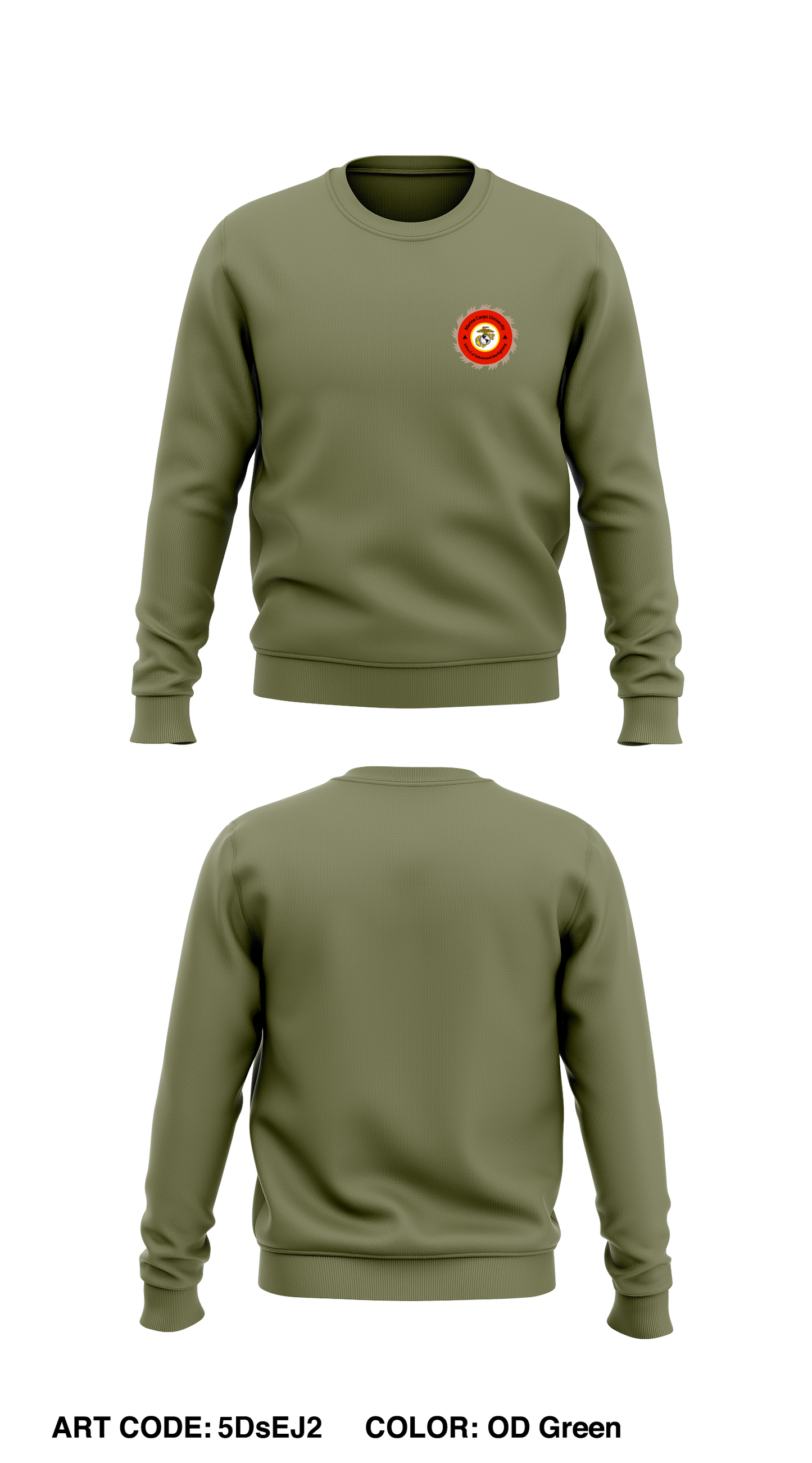 School of Advanced Warfighting Store 1 Core Men's Crewneck Performance Sweatshirt - 5DsEJ2